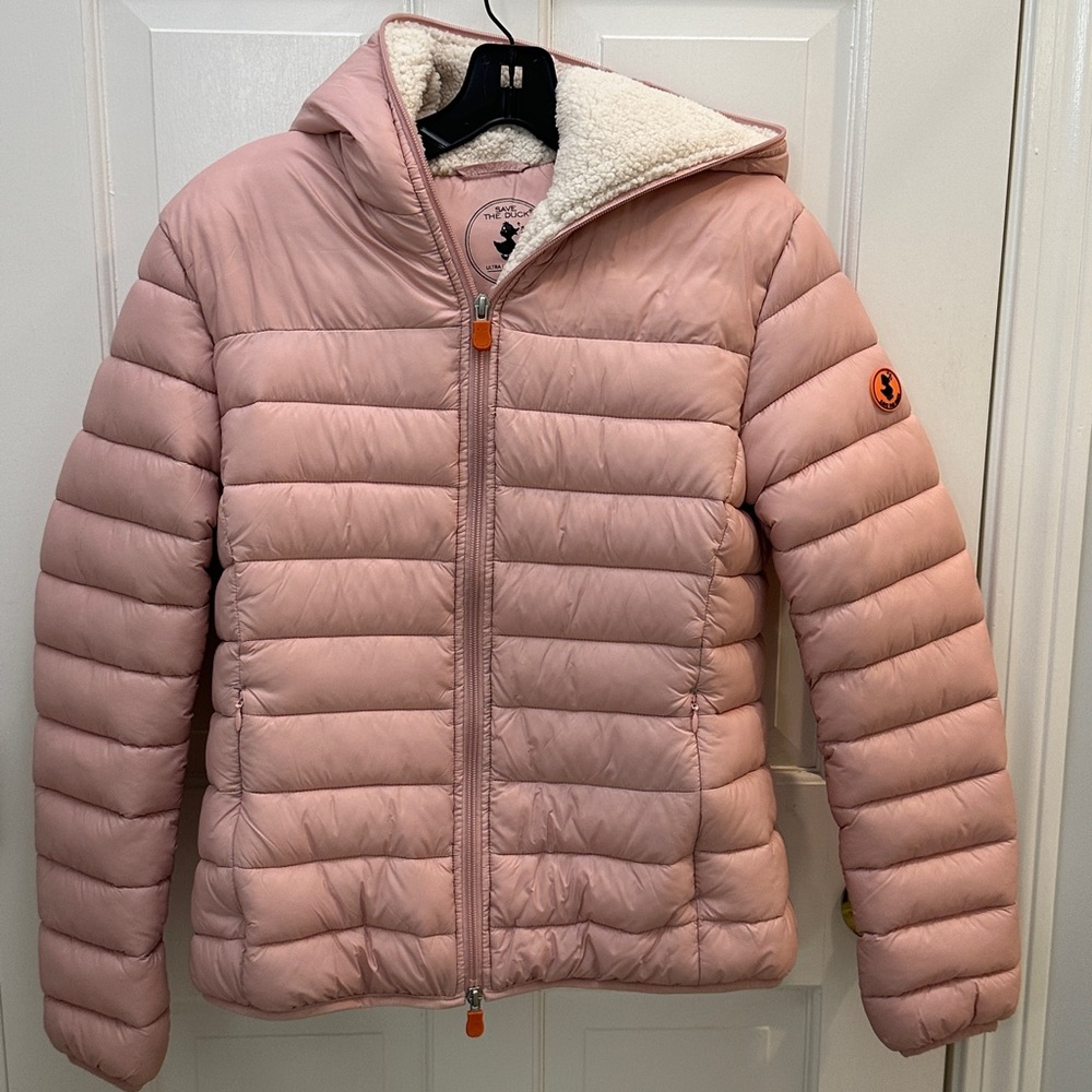 Save the Duck Giga Water Repellent Hooded Puffer Jacket.  Size Medium.